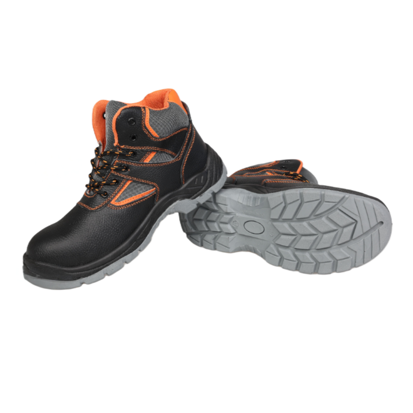 Alpha Black Leather Safety Boots